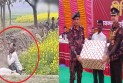 সীমান্তে বিএসএফ আগ্রাসন ঠেকাতে কাস্তে হাতে ভাইরাল কৃষককে বিজিবির সংবর্ধনা