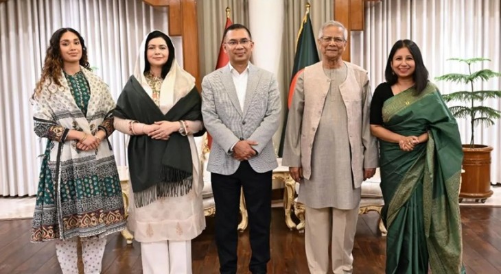 প্রধান উপদেষ্টার সঙ্গে সপরিবারে তারেক রহমানের সাক্ষাৎ