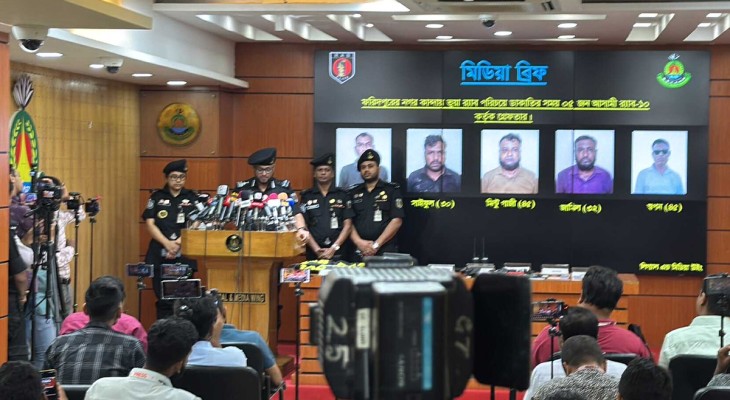 ফরিদপুরের নগরকান্দায় ভুয়া র‌্যাব পরিচয়ে ডাকাতি, গ্রেফতার ৫