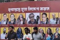 চট্টগ্রামে শেখ হাসিনা-সাকিব-শাকিব-জয়াদের ছবিতে জুতা নিক্ষেপ ছাত্র-জনতার