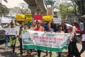 ফুলজোড় ও করতোয়া নদী রক্ষায় ঢাকায় তরুণদের প্রতিবাদ 