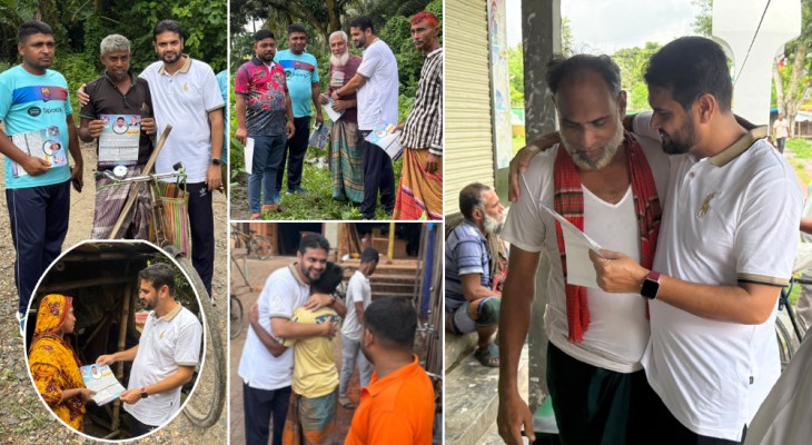 বেনাপোল পৌর নির্বাচনের আগে ওয়ার্ডে ইমদাদুল হক ইমদাদের গণসংযোগ