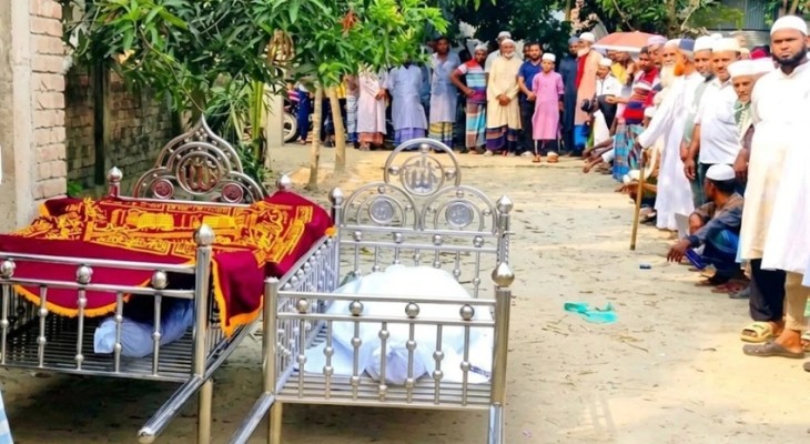বাড়িতে স্ত্রীর লাশ রেখে মসজিদে নামাজ পড়তে গিয়ে মারা গেলেন স্বামীও